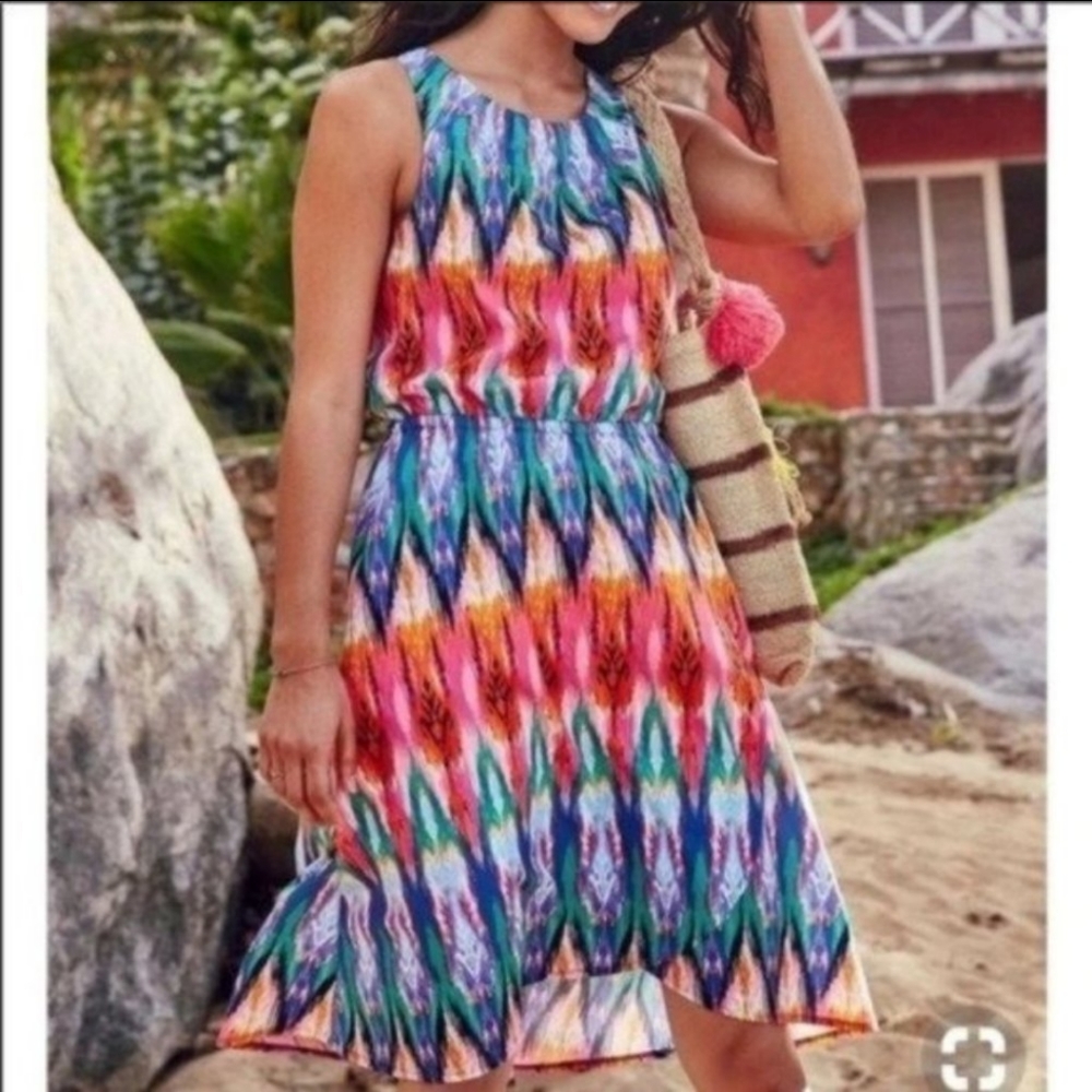 Athleta Martinique Multi Color Dress Size Medium